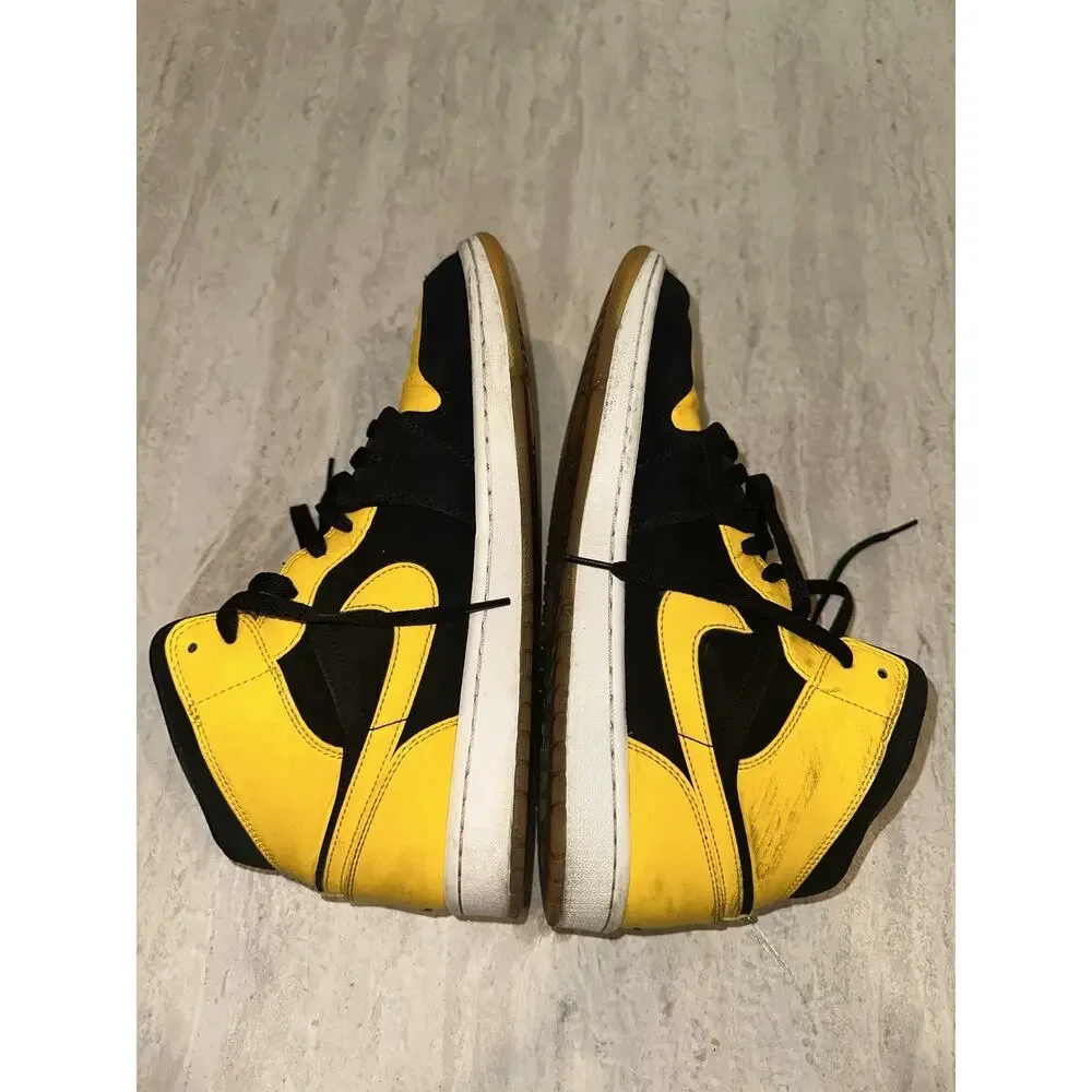 Jordan 1 Mid Taxi Nike Yellow Black Men’s Size 10